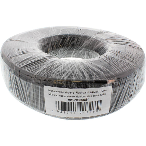 EAN 4043718013289 - InLine 69981 cable telefónico 100 m Negro imagen 2