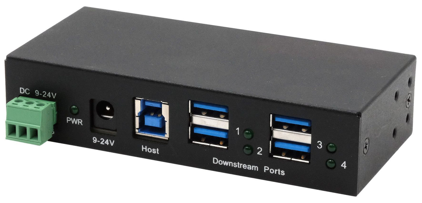 EAN 4718359112447 - EXSYS EX-11244HMS hub de interfaz USB 3.2 Gen 1 (3.1 Gen 1) Type-B 5000 Mbit/s Negro imagen 1
