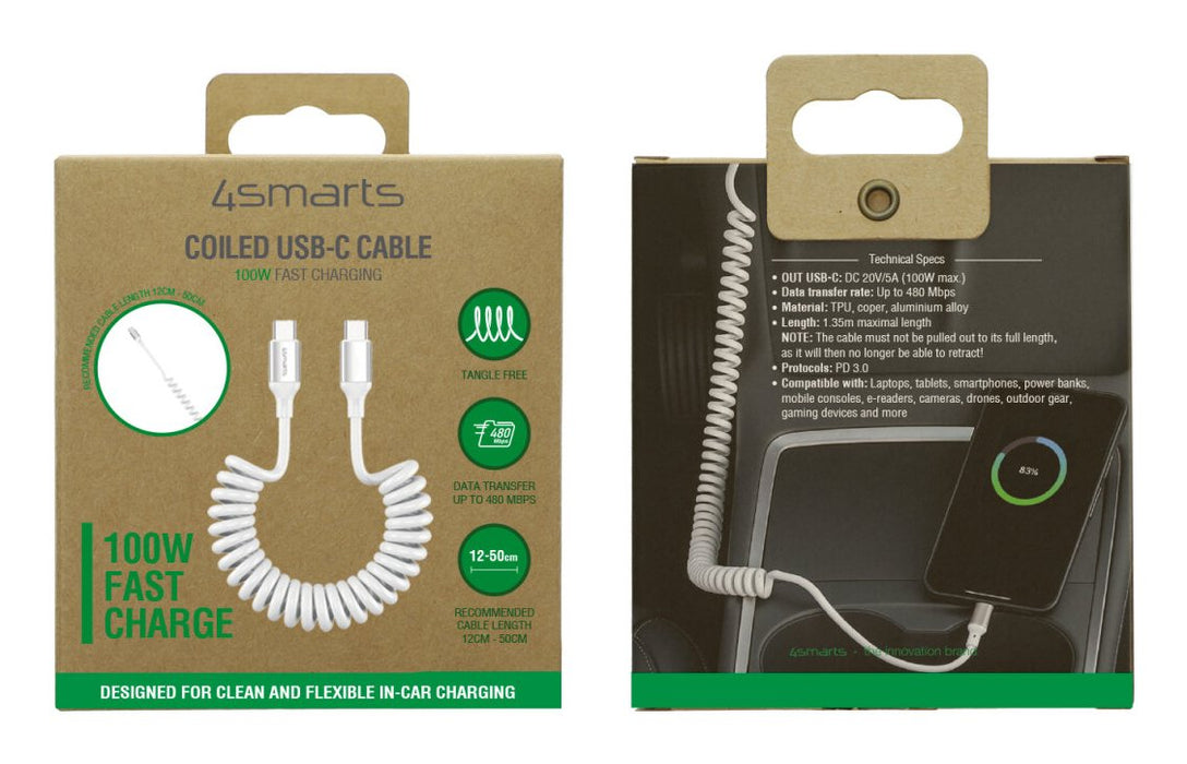 EAN 4252011912230 - 4smarts 541600 cable USB 1,35 m USB C Blanco imagen 3