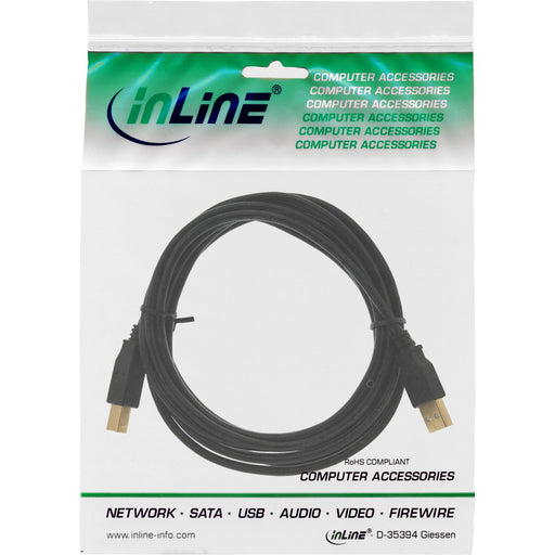 EAN 4043718120215 - InLine 34503S cable USB 0,3 m USB A USB B Negro imagen 2