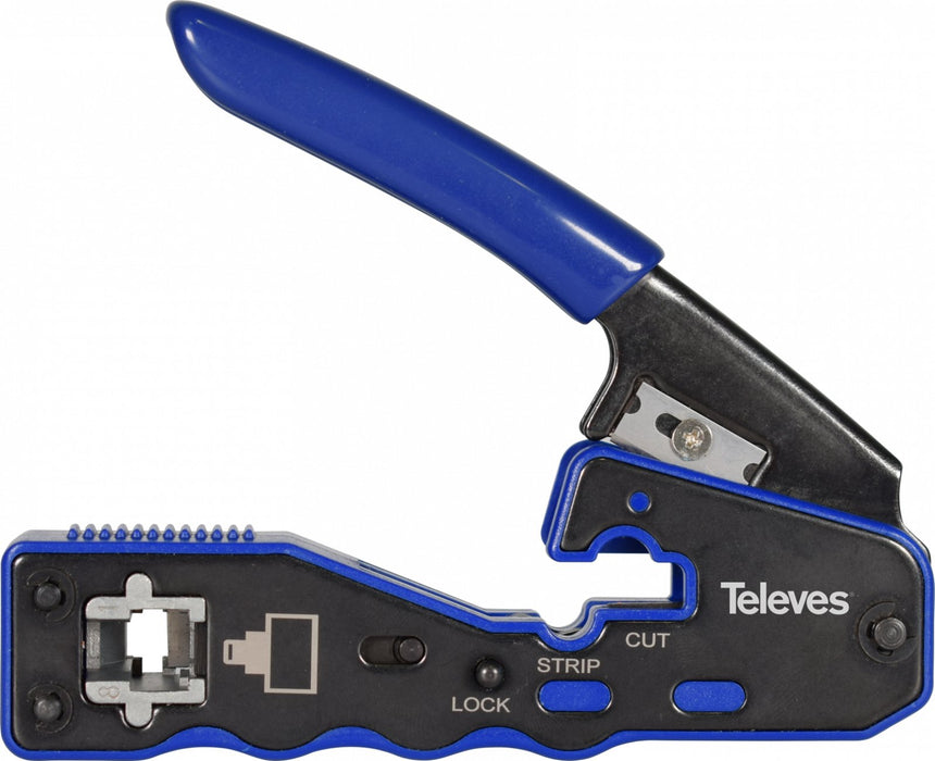 EAN 8424450267790 - Televes 209802 crimpadora Herramienta para prensar Negro, Azul imagen 1