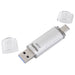 EAN 4047443414878 - Hama C-Laeta unidad flash USB 128 GB USB Type-A / USB Type-C 3.2 Gen 1 (3.1 Gen 1) Plata imagen 2
