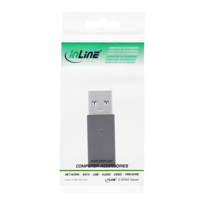 EAN 4043718282319 - InLine 35810 cambiador de género para cable USB A male USB 3.1 C Negro imagen 3