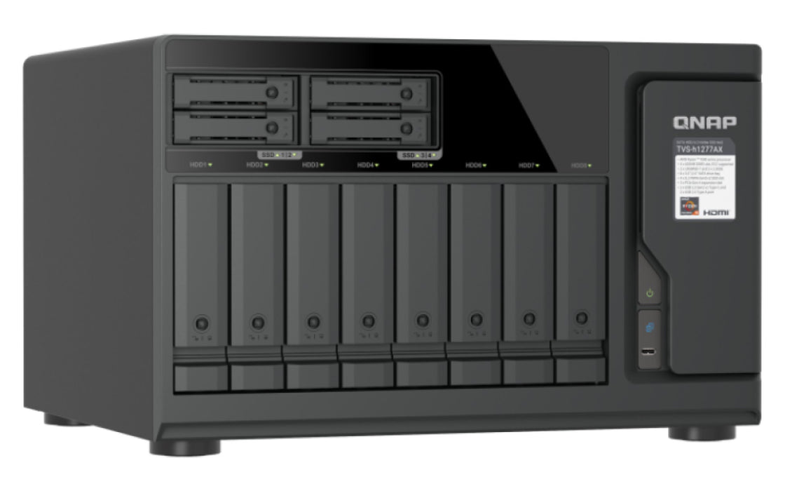 EAN 4711103091722 - QNAP TVS-H1277AX NAS Torre AMD Ryzen™ 5 16 GB DDR5 QNAP QTS Negro imagen 3