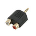EAN 3700224717711 - MCL 3.5mm / 2xRCA Adapter Negro imagen 1