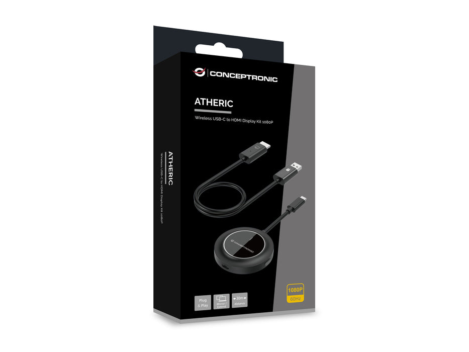 EAN 4015867242841 - Conceptronic ATHERIC01B adaptador de pantalla inalámbrico HDMI/USB Full HD Mochila imagen 6