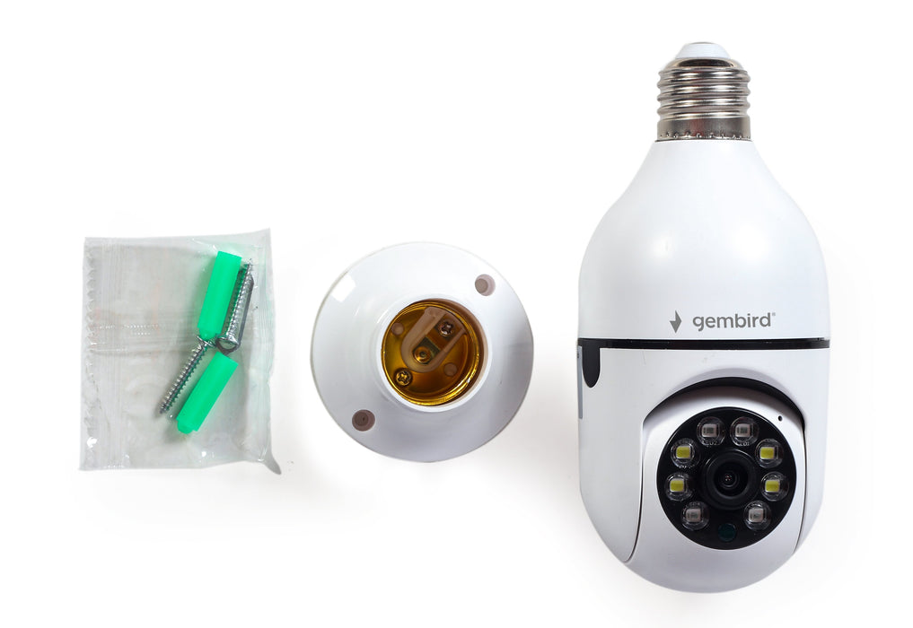 EAN 8716309126427 - Gembird Slimme wifi camera 1080p draaibaar E27 Draaifitting kan in een lamp aansluiting. imagen 7