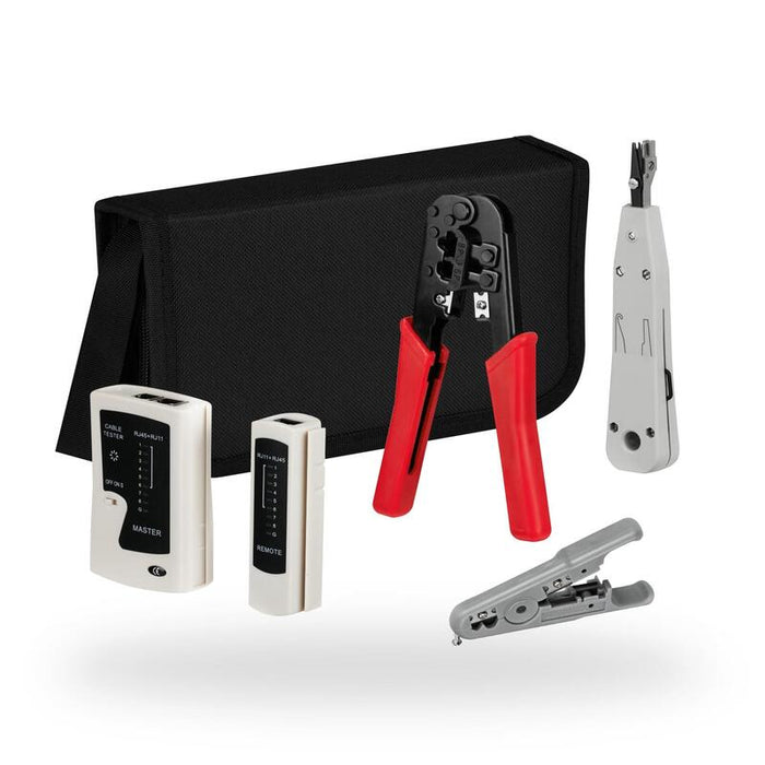 Efb Netzwerk Werkzeug Set Con Tasche, 4-Teilig