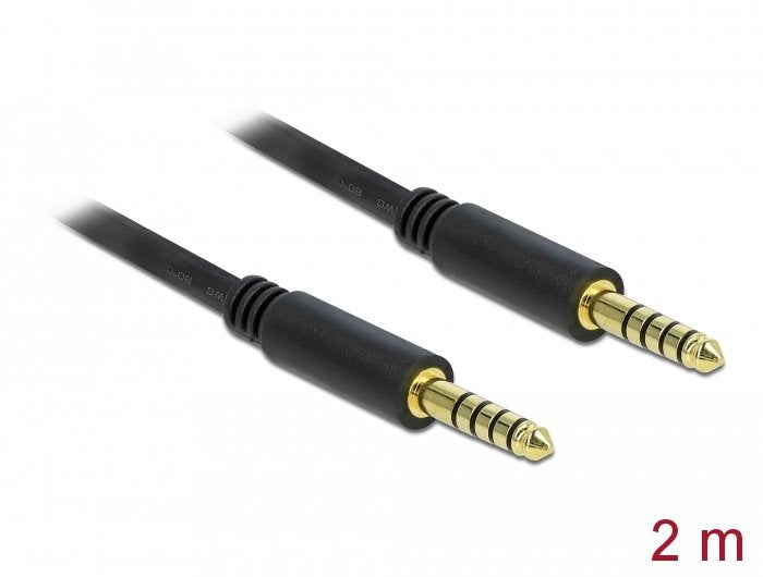 EAN 4043619857920 - DeLOCK 85792 cable de audio 2 m 4.4mm Negro imagen 2