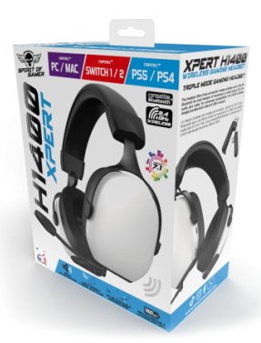 EAN 3700104434400 - Spirit of Gamer XPERT H1400 Auriculares Inalámbrico Diadema Juego USB Tipo C Bluetooth Blanco, Negro imagen 5