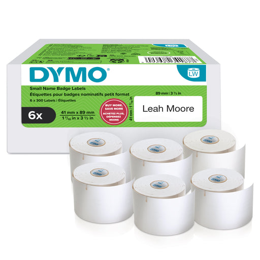 EAN 3026982341877 - DYMO LW BADGE SMALL 41 x 89mm 6 ROLLS Blanco Etiqueta para impresora autoadhesiva imagen 2
