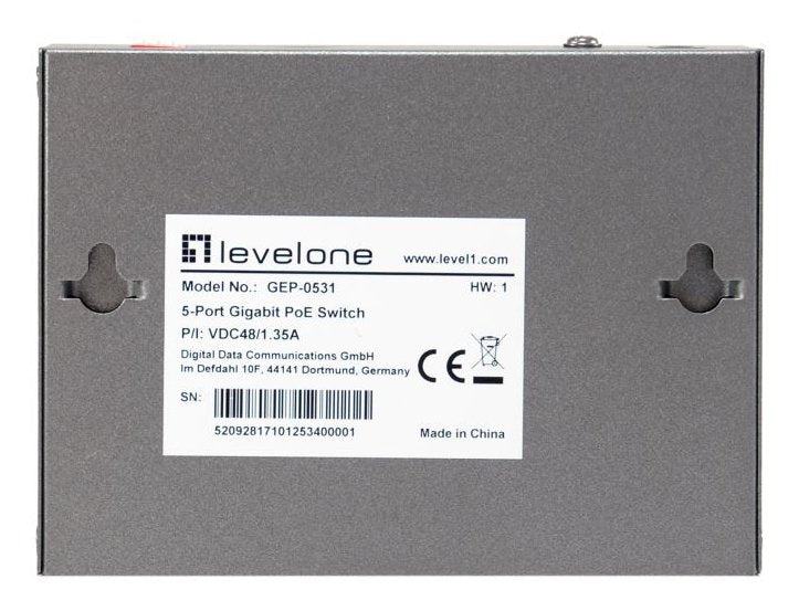 EAN 4015867241103 - LevelOne GEP-0531 switch No administrado L2 Gigabit Ethernet (10/100/1000) Energía sobre Ethernet (PoE) M imagen 2