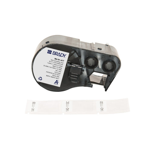 EAN 888434593844 - Brady M4-91-417 etiqueta de impresora Negro, Blanco Etiqueta para impresora autoadhesiva imagen 1