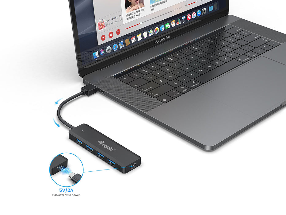 EAN 4015867229446 - Equip 128959 hub de interfaz USB 3.2 Gen 1 (3.1 Gen 1) Type-A 5000 Mbit/s Negro imagen 4