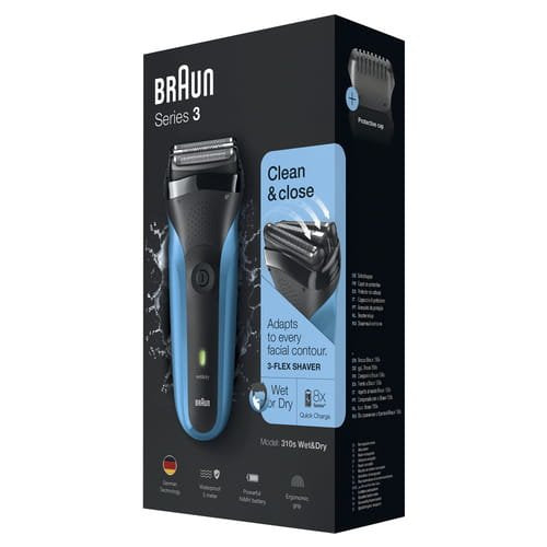 EAN 4210201163367 - Braun Series 3 310s Máquina de afeitar de láminas Recortadora Negro, Azul imagen 7