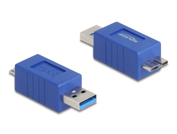 EAN 4043619672141 - DeLOCK 67214 cambiador de género para cable USB Type-A USB Micro-B Azul imagen 1