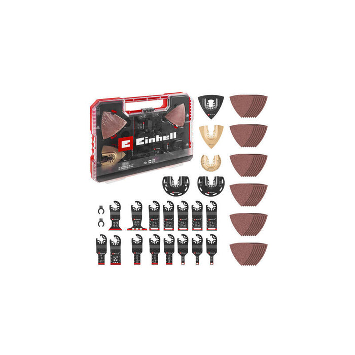 Einhell  70 Piezas, En Maletín Xxl Plus, Juego De Hojas De Sierra Para Herramientas Multifuncionales 708170