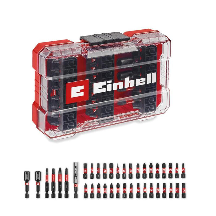 Einhell M-Case - Juego De 39 Brocas De Impacto (Puntas De 25 Mm, Puntas De 50 Mm, Llaves Hexagonales, Soporte De Brocas De 60 Mm, Incluye Caja De Almacenamiento)