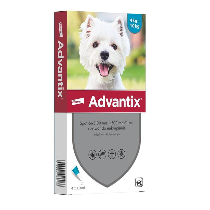 Elanco Advantix  - Gotas Antiparasitarias Para Perros S - 4 X 1 Ml