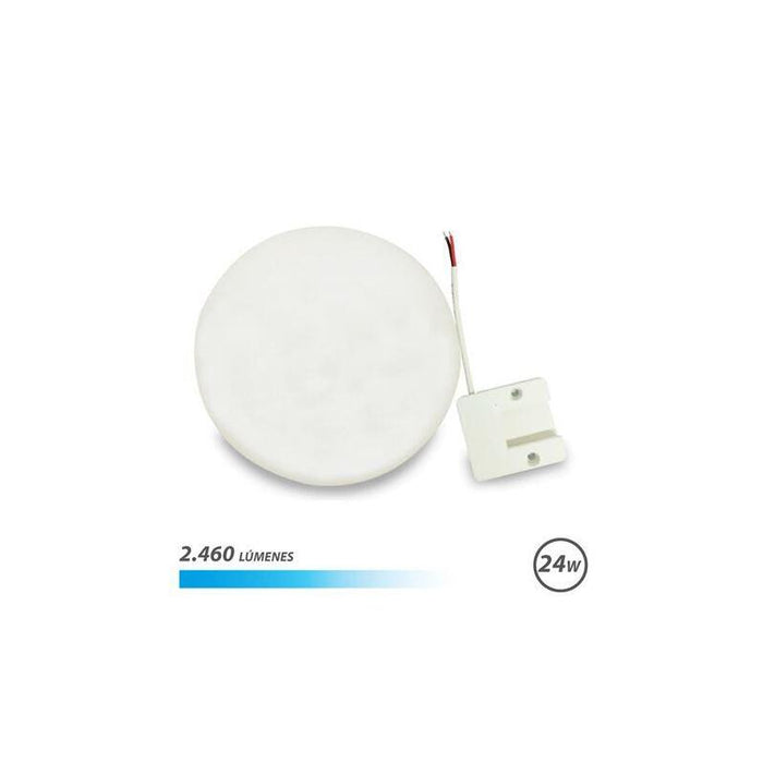 Elbat Aplique Redondo De Techo Con Base Fija Led 24w 2460lm - 6500k Luz Fria - Diametro 18cm