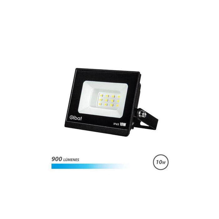 Elbat Foco Led Serie Super Slim 10w - 900 Lumenes - 6500k Luz Fria - Ip65 Para Uso En Exterior