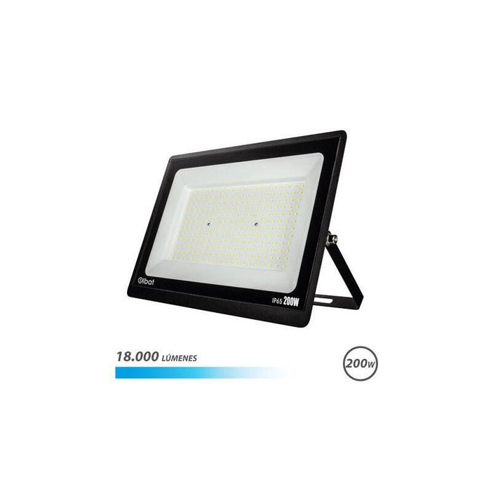 Elbat Foco Led Serie Super Slim 200w - 18000 Lumenes - 6500k Luz Fria - Ip65 Para Uso En Exterior