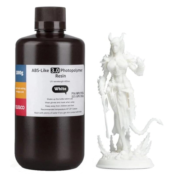 Elegoo Resina Abs V3.0 Blanco Para Impresoras 3d De Resina Lcd - 1kg