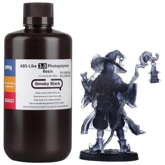 Elegoo Resina Abs V3.0 Negra Ahumada Para Impresoras 3d De Resina Lcd - 1kg