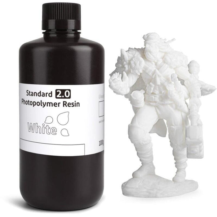 Elegoo Resina Estándar V2.0 Color Blanco Para Impresoras 3d De Resina Lcd - 1kg