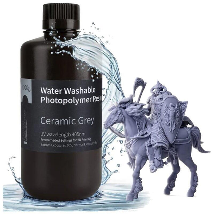 Elegoo Resina Estándar Lavable Gris Con Agua Para Impresoras 3d De Resina Lcd - 1kg