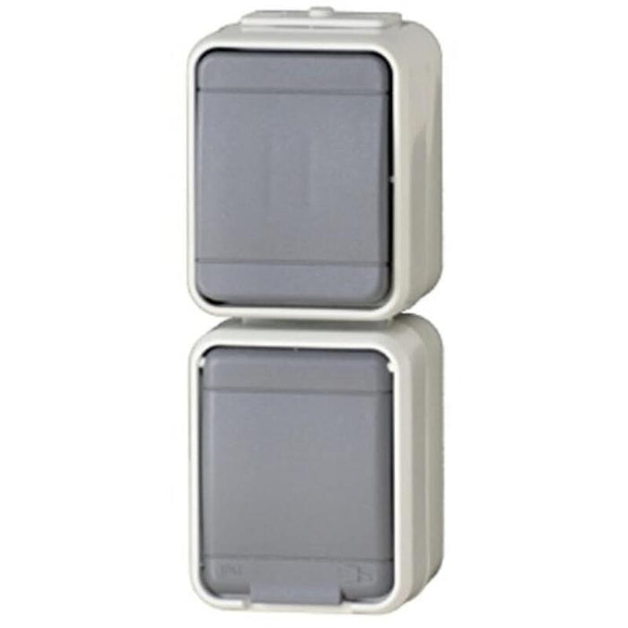 Elso Apwg Aqua-Top Kombination 448629 Schuko + Cambio Luz- Gris Basalto