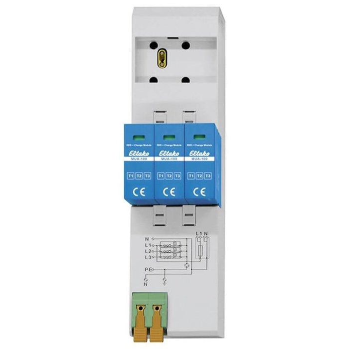 Eltako Modularer Mua-100 Descargador De Sobretensiones Tipo 1+2+3 28380000