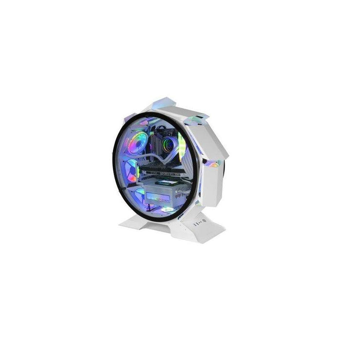 Embalaje Dañado/Desprecintado (Km0) Caja Microatx Gaming Mars Gaming Mcorb White Diseã±O Esferico Extremo Premium Doble Ventana De Cristal Templado Sin Fuen