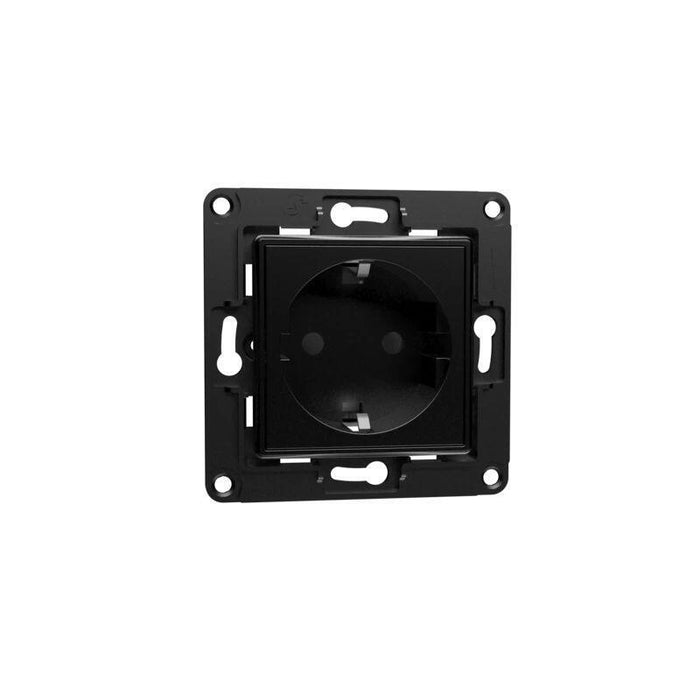 Enchufe De Pared Shelly Eu Negro, Empotrado 213333