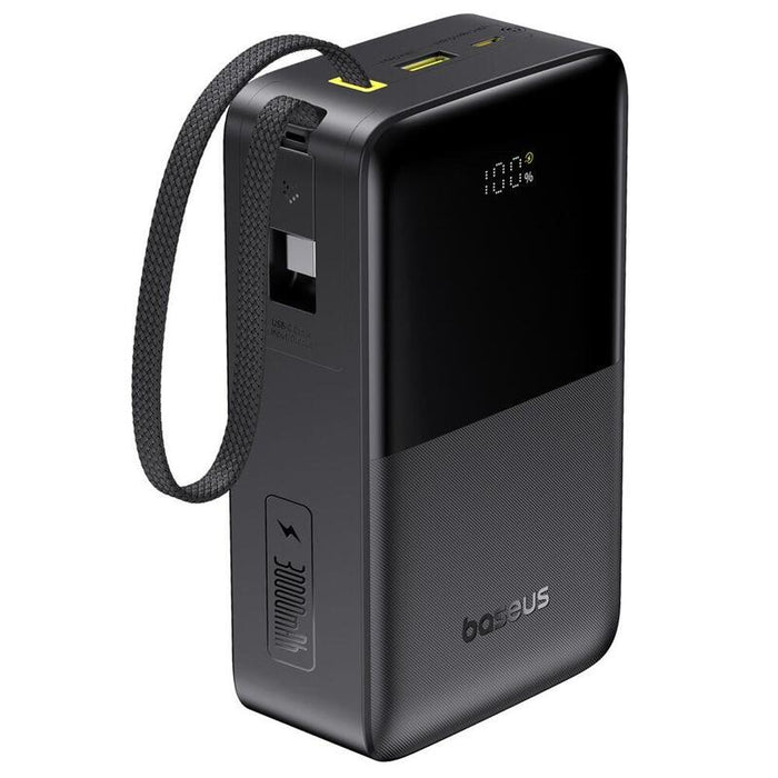 Enerfill Fc51 Bipow 2 Pro Digital Display Power Bank With Built-In Cable 30000mah 22.5w Cosmic Black