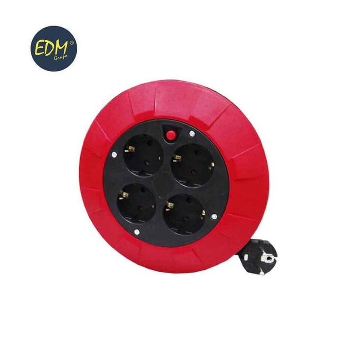 Enrollacables Hogar 5m 3x1mm 4 Tomas T/Tl Con Protector Termico Edm