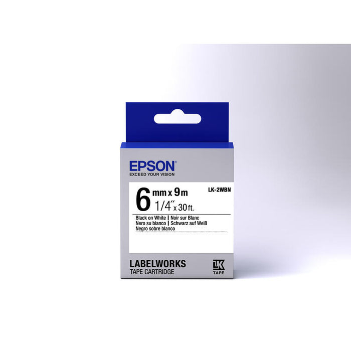 Epson Cinta Estándar - Lk-2wbn Estándar Negra/Blanca 6/9