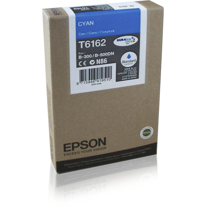 Epson Tinta Original Cian Capacidad Business Inkjet B/300/500/310/510 T6162