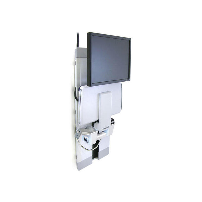 Ergotron Styleview Kit De Montaje (Repisa Para Teclado Reposamuñecas Bolsa Para Ratón Alzamiento Vertical De Panel) Para Pantalla Lcd / Equipo Pc Habitación De Pacientes Acero Blanco Tamaño De Pantalla: Hasta 24 Pulgadas