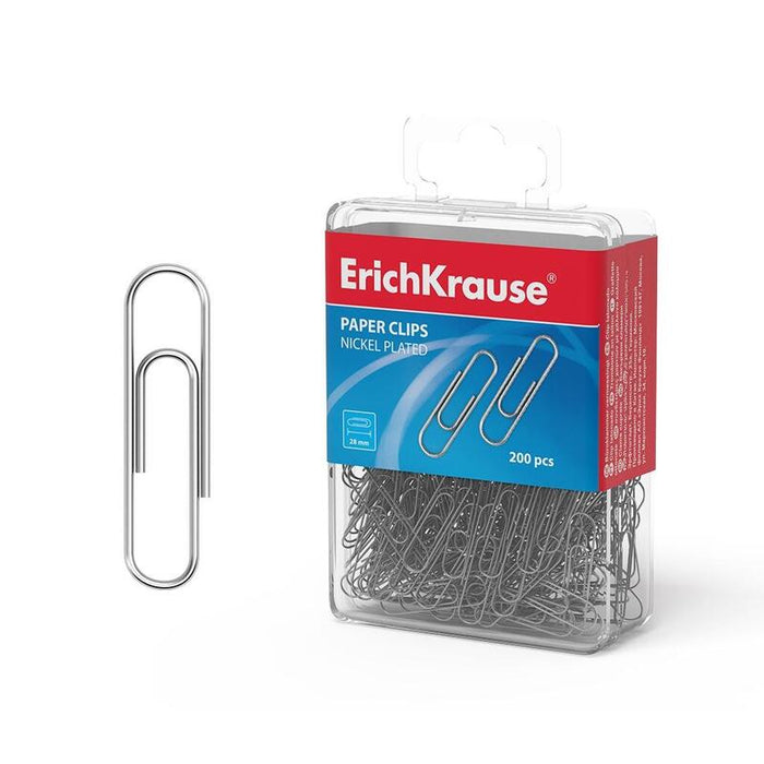 Erichkrause Clips Metalicos Niquelados - Alta Resistencia Y Durabilidad - Resistente A La Corrosion - Color Niquelado