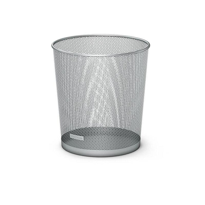 Erichkrause Compass - Papelera De 12l - Base Redonda - Acero Inoxidable - Color Plata
