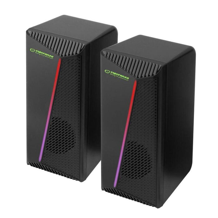 Esperanza Egs106 Altavoces 2.0 Led Negro 6w