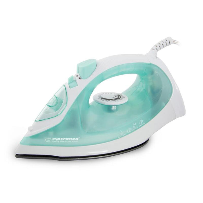 Esperanza Ehi005 Plancha A Vapor Suela De Cerámica Verde, Blanco 2200 W