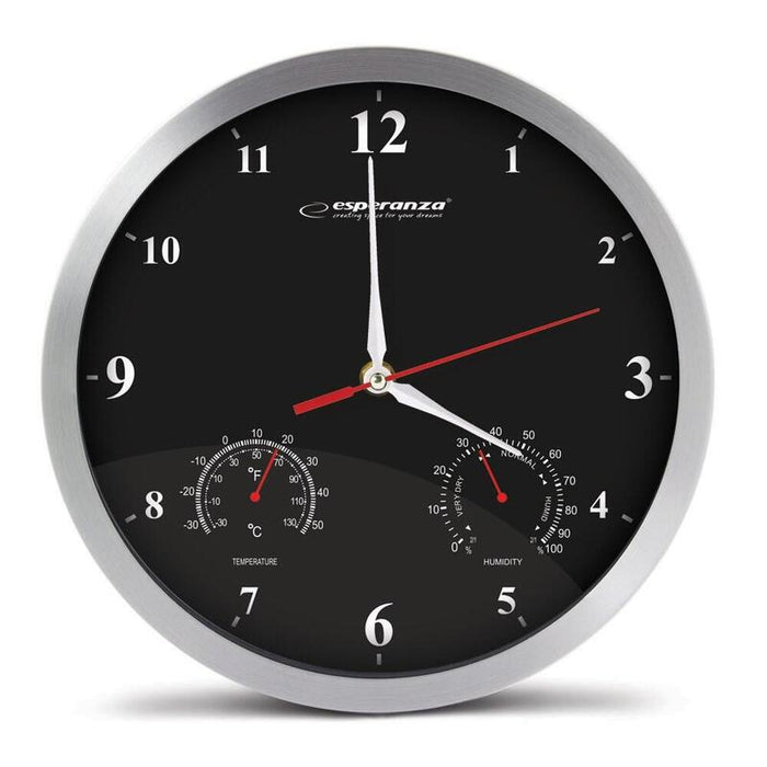 Esperanza Washington Reloj De Pared Mecánico Negro Redondo Negro