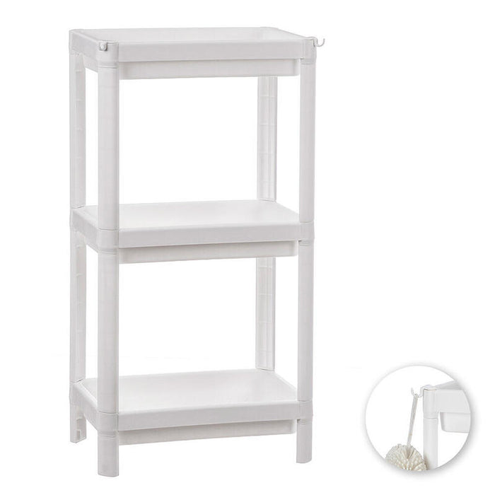 Estanteria Plastico 3 Baldas Blanca 35,5x23x75 Cm Balette