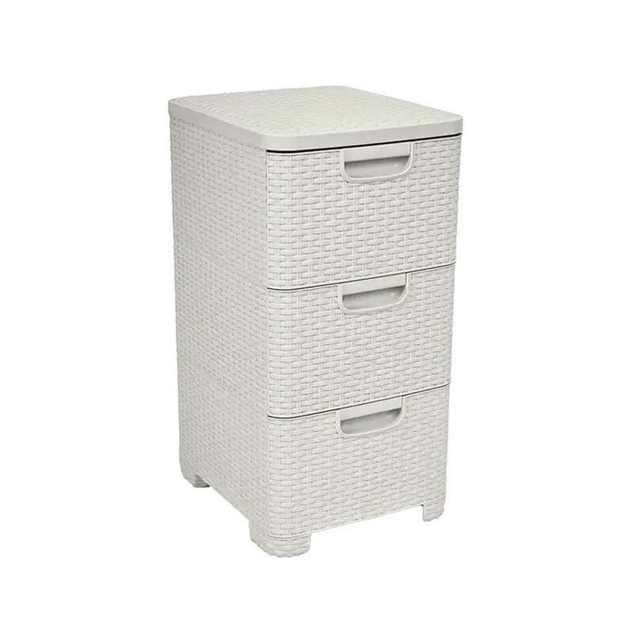 Estantería Z Szufladami 3x14l Rattan Kremowy 206314 Curver