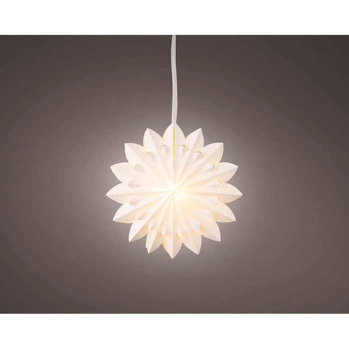 Estrella Colgante De Papel Microled, Ø40x10,5cm. Lumineo