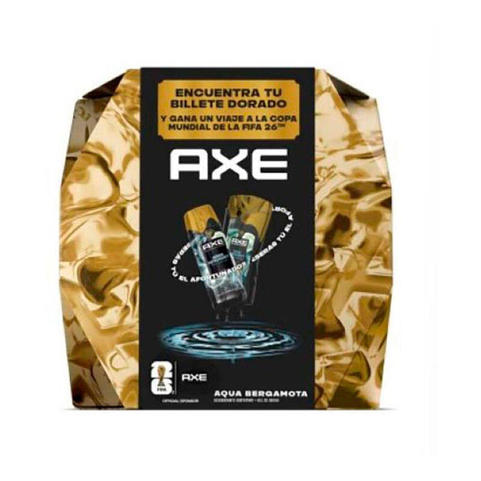 Estuche Dorado Aqua Bergamota, Desodorante Spray 150 Ml + Gel De Ducha 225 Ml