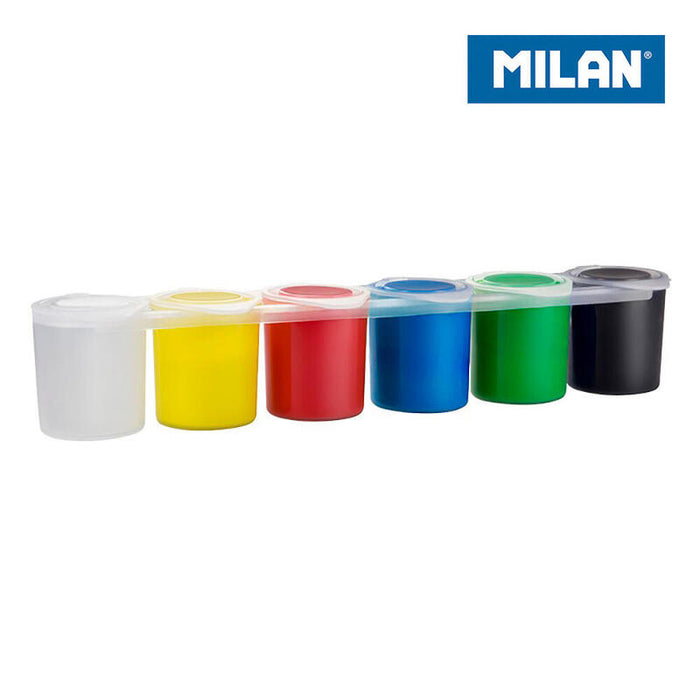 Estuche Tempera 25ml 6 Colores Milan