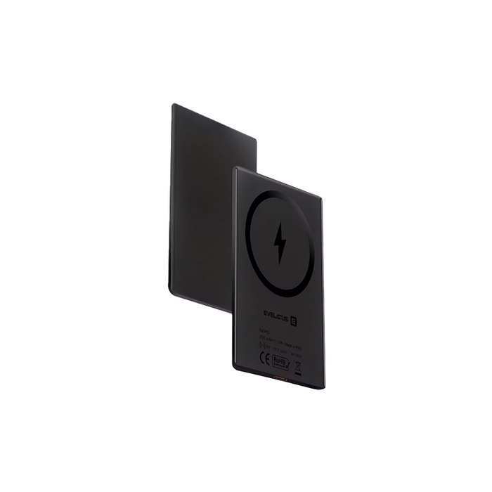 Evelatus 3000mah Powerbank Super Slim (6.5mm) With Wireless Charging - Black